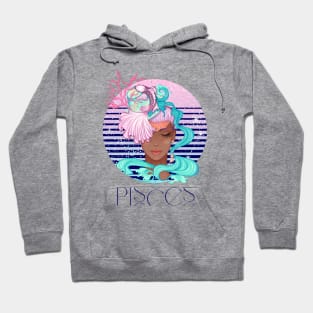 Pisces Zodiac Sign | Circle Beautiful Girl Hoodie